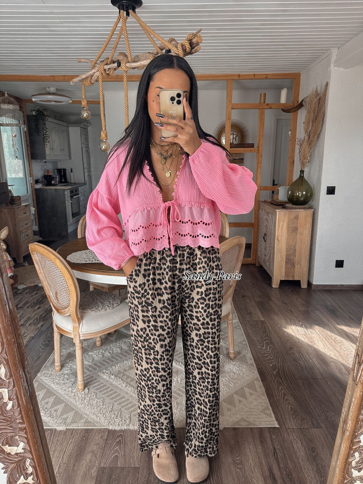 Pantalon Fluide Léopard