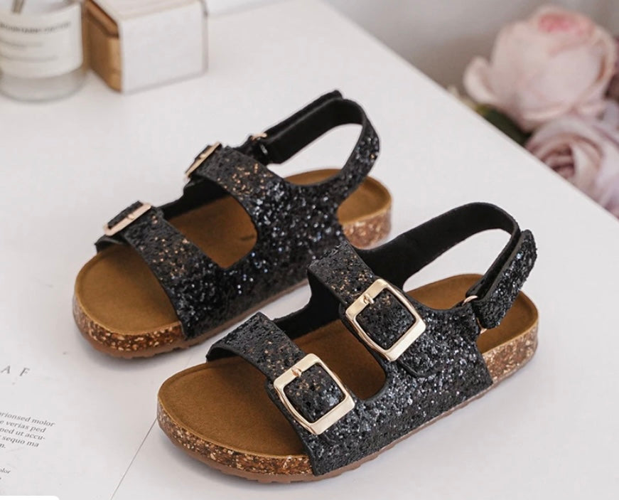 Sandale liège à paillettes