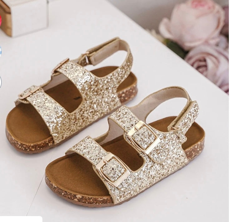 Sandale liège à paillettes