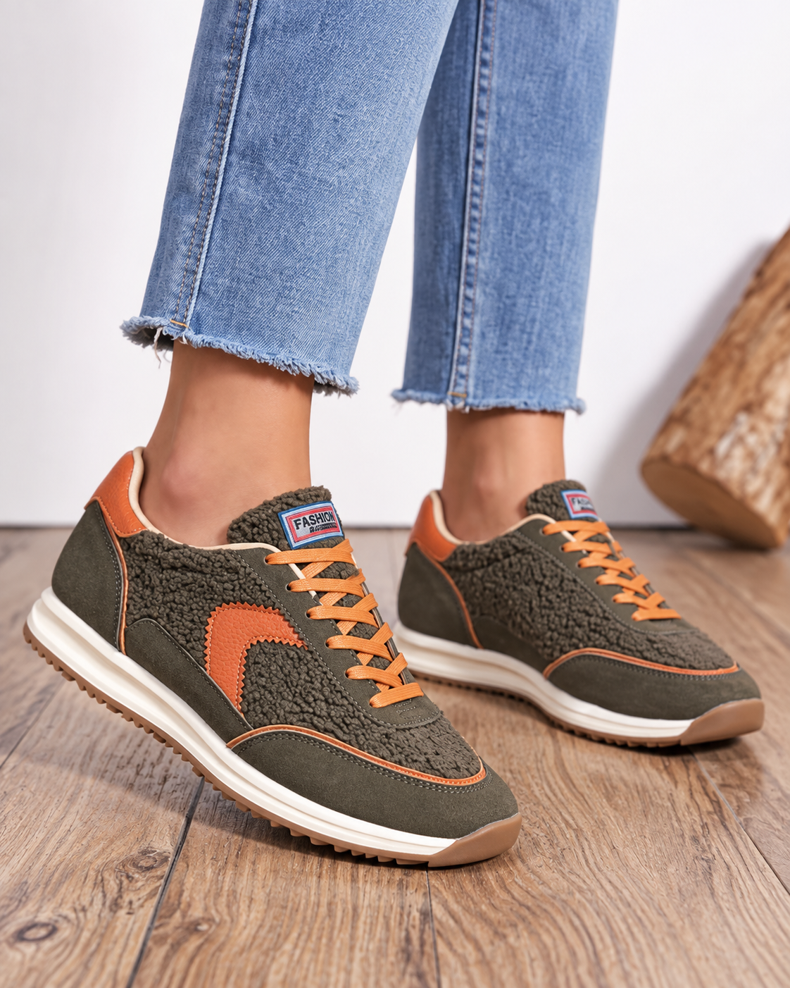 Baskets Teddy Kaki