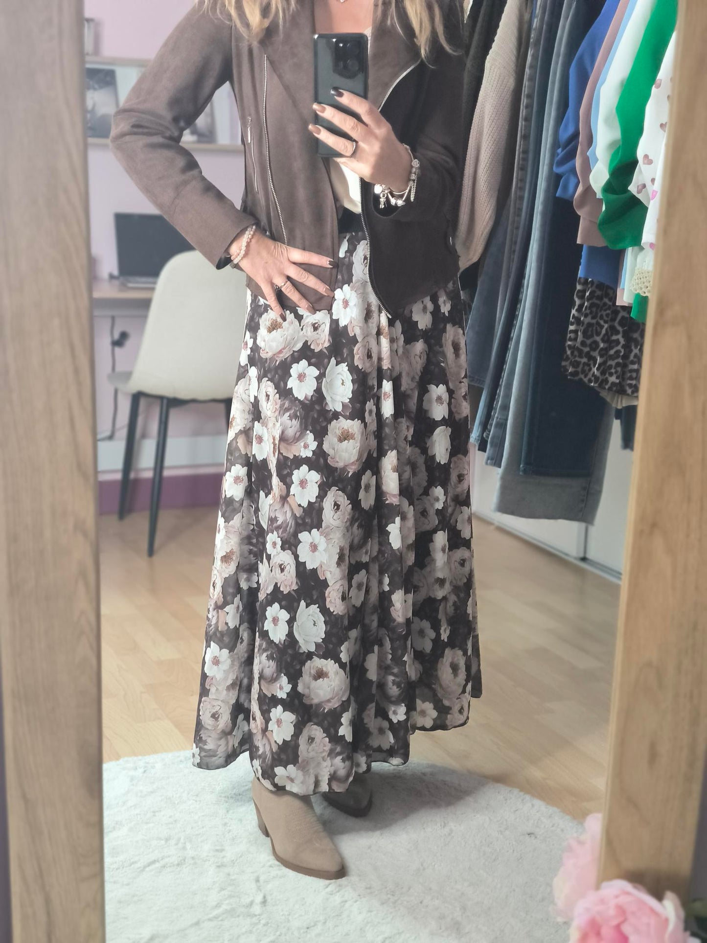 Jupe asymétrique imprimée