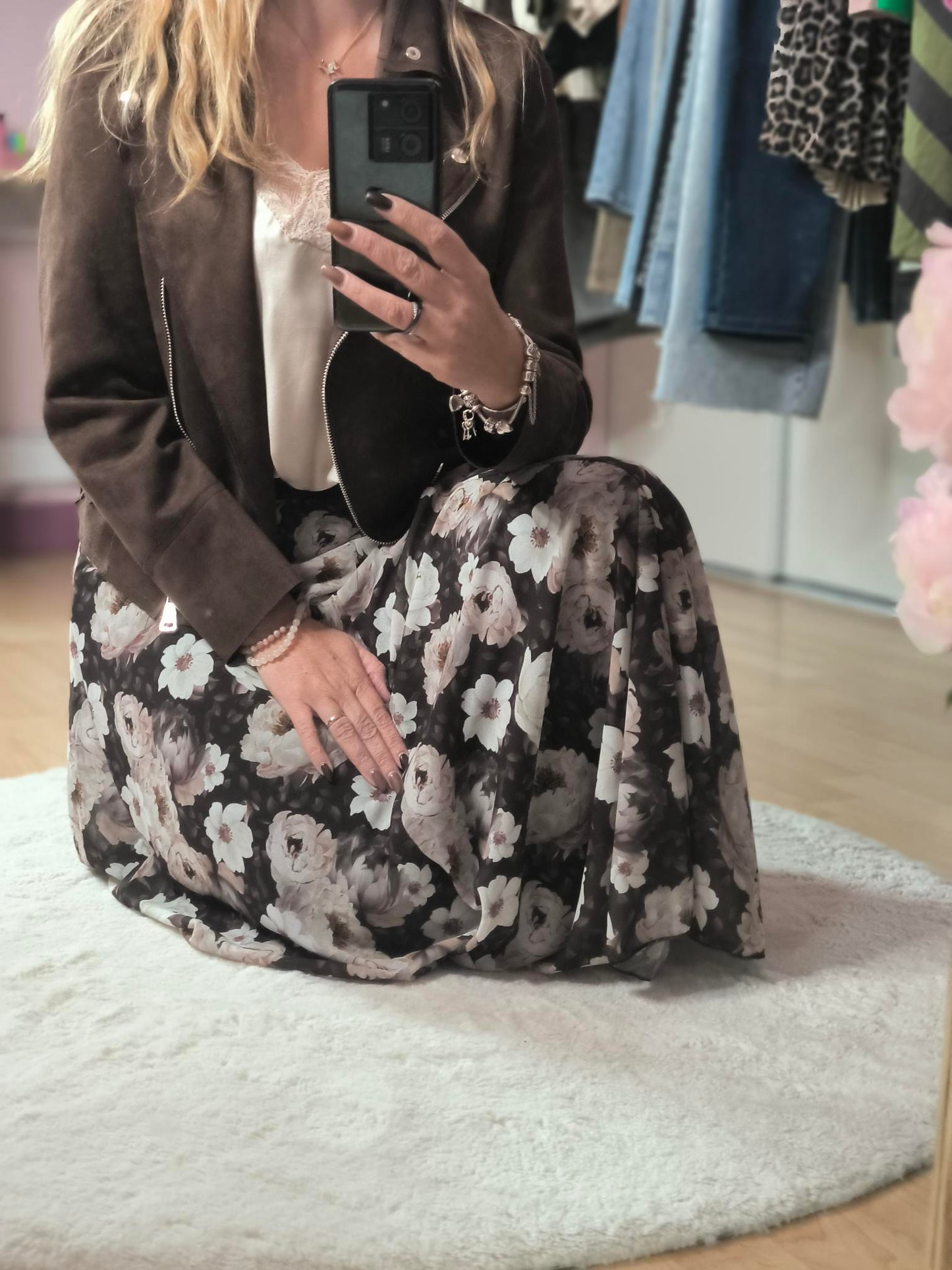 Jupe asymétrique imprimée