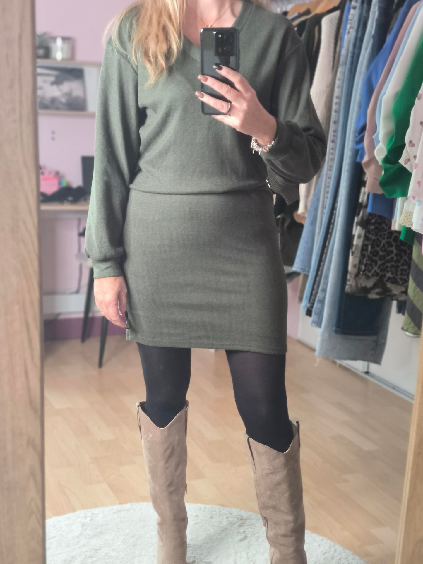 Robe pull col V