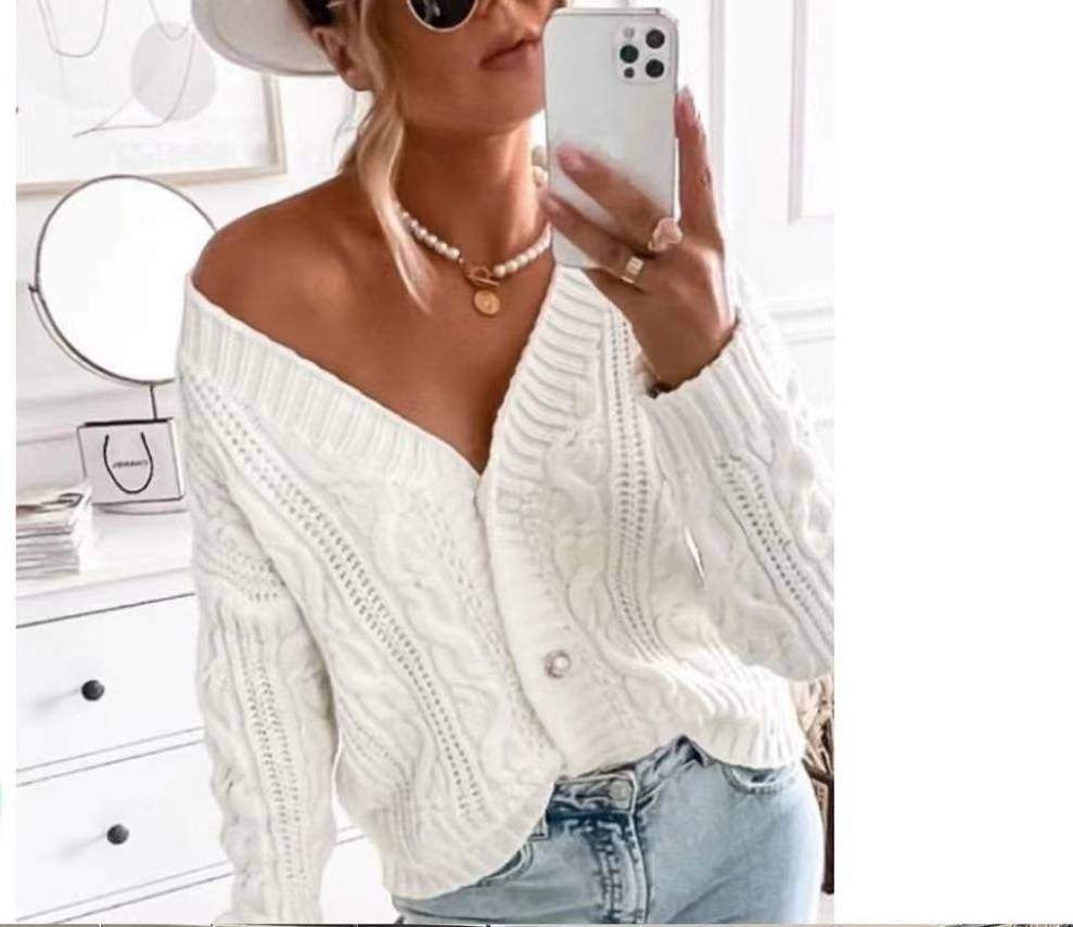 Gilet élégant en maille à boutons.