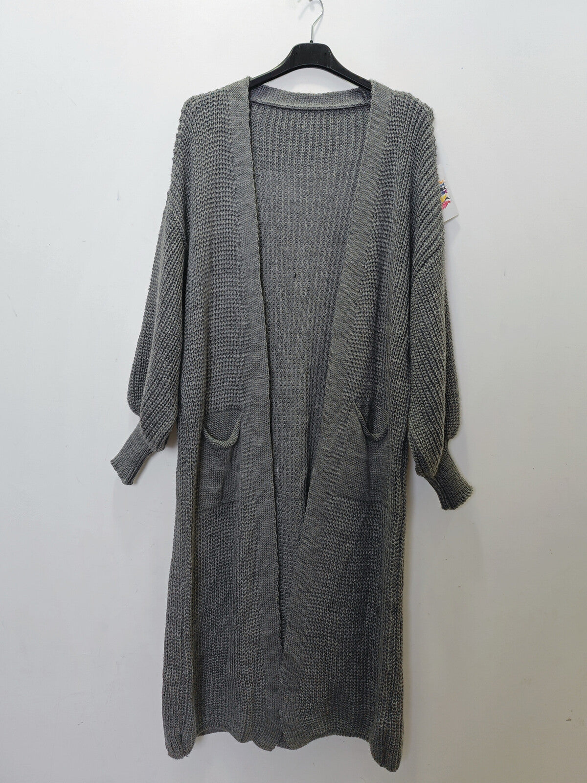 gilet longue en maille avec poche