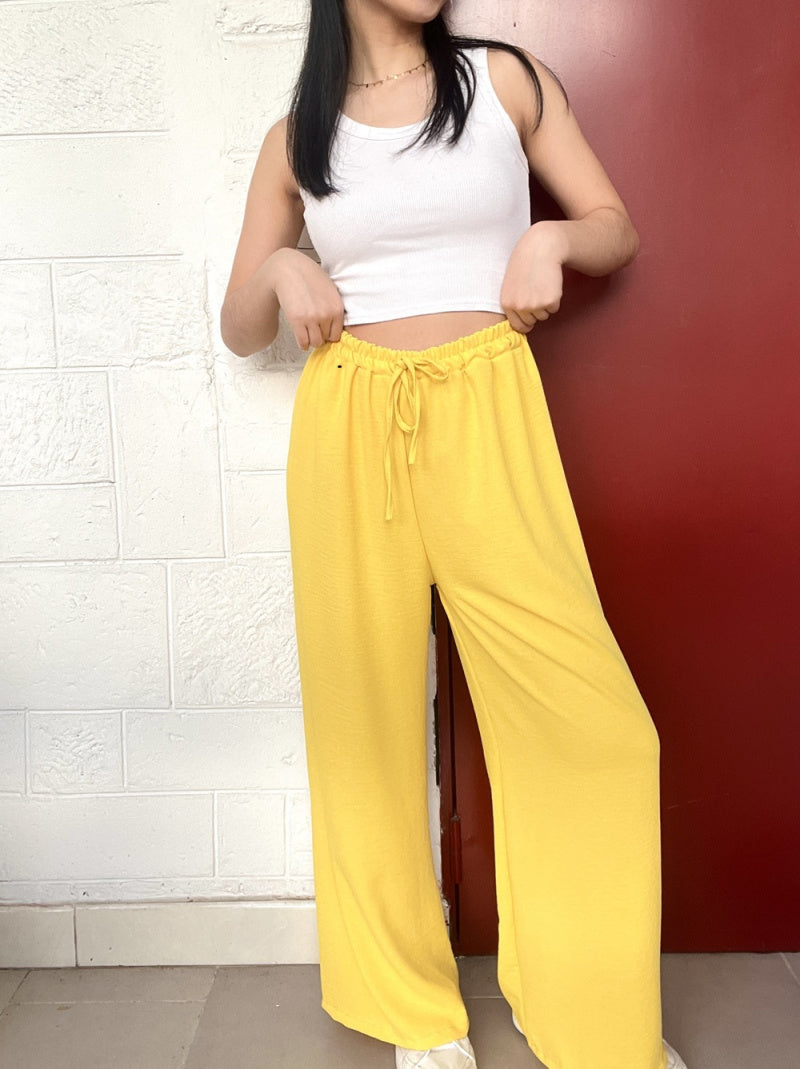 Pantalon fluide large coupe droite