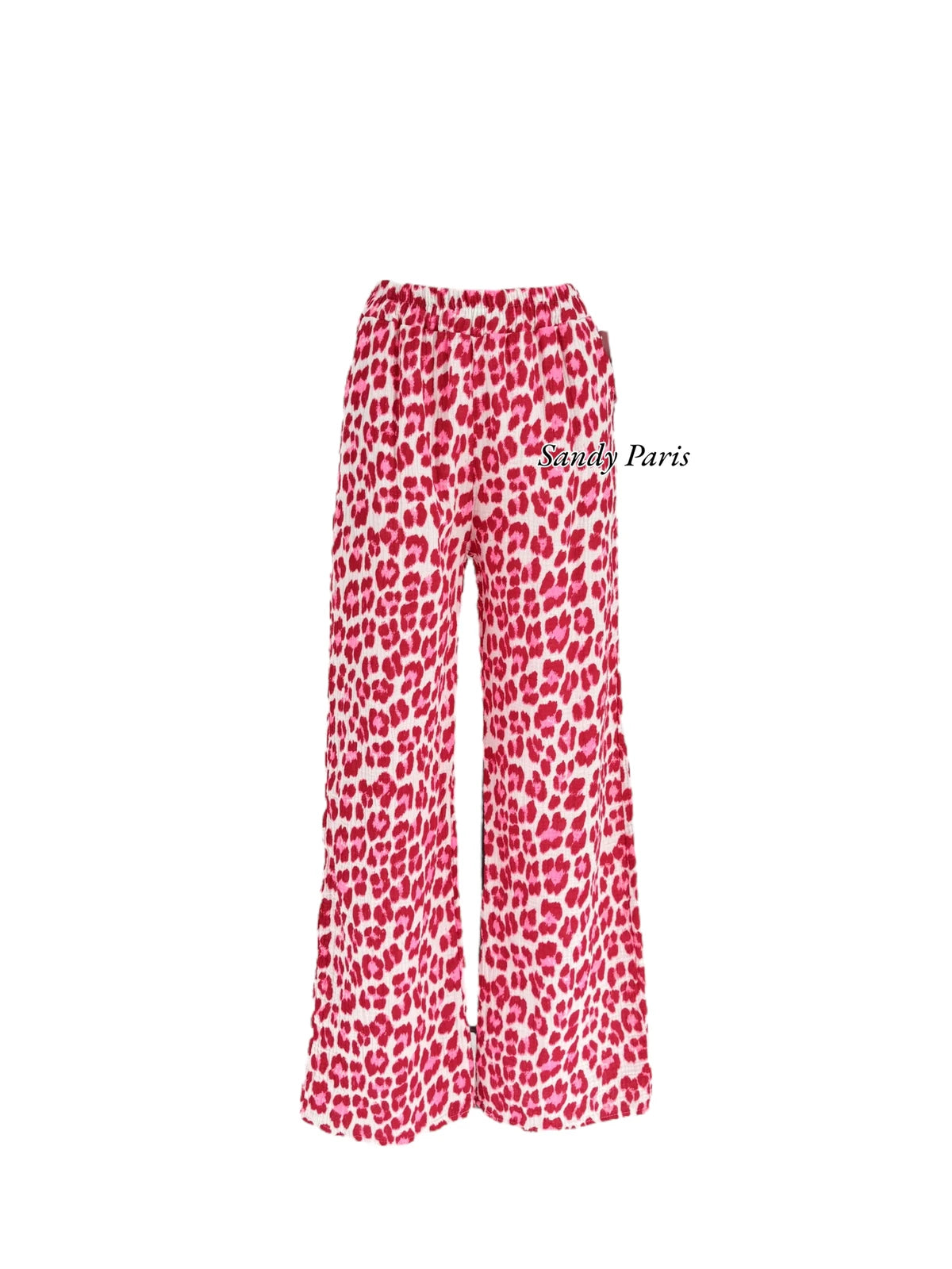 Pantalon Léopard en Coton Gaze – Confort et Style Féminin