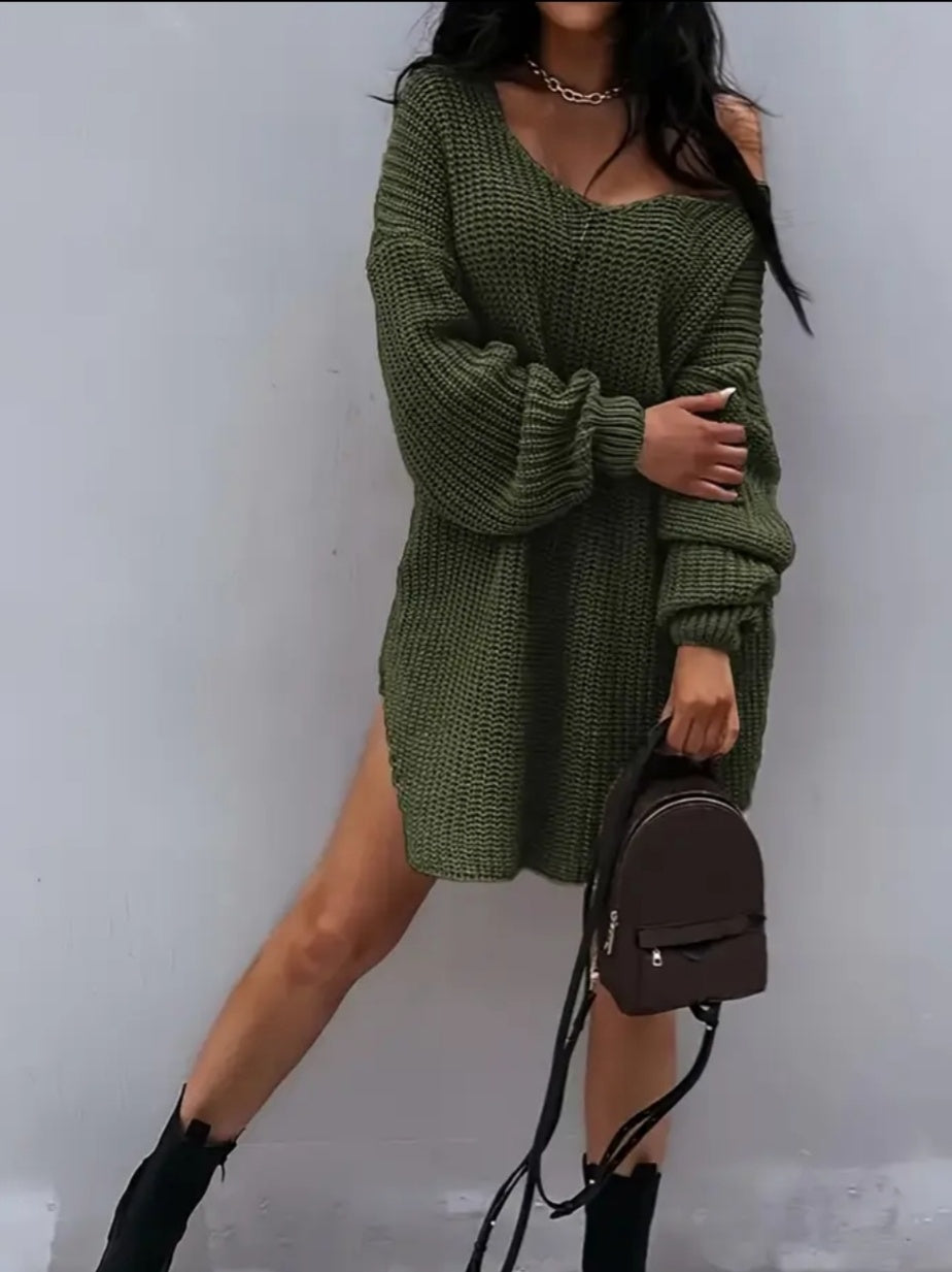 Pull à col V/ Robe