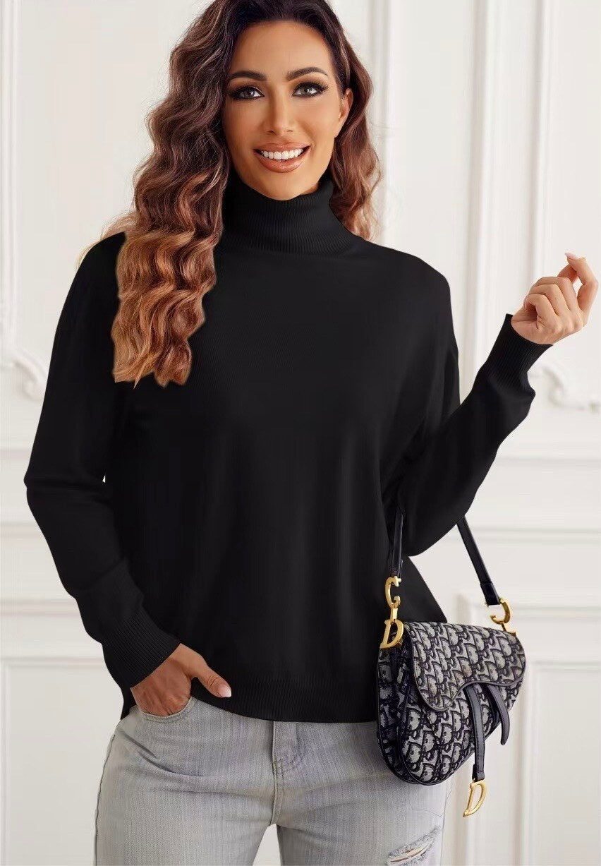 Pull col roulé doux et confortable