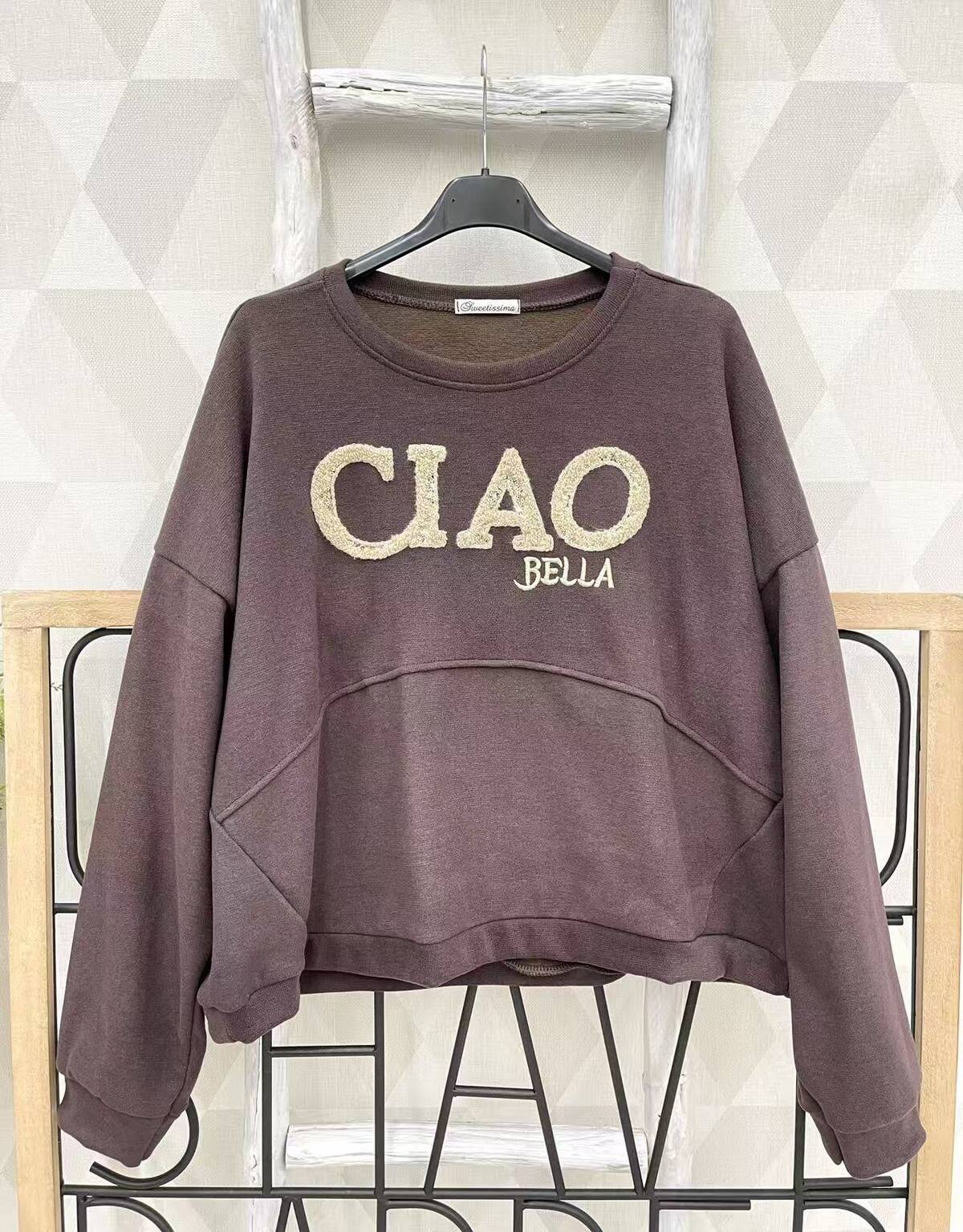 Pull femme avec broderie de paillettes
