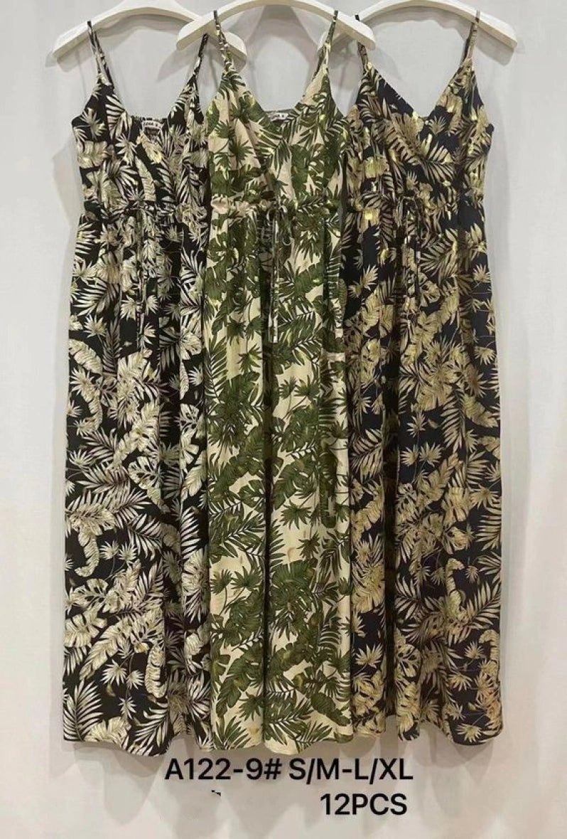 Robe longue avec doré