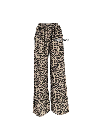 Pantalon Fluide Léopard