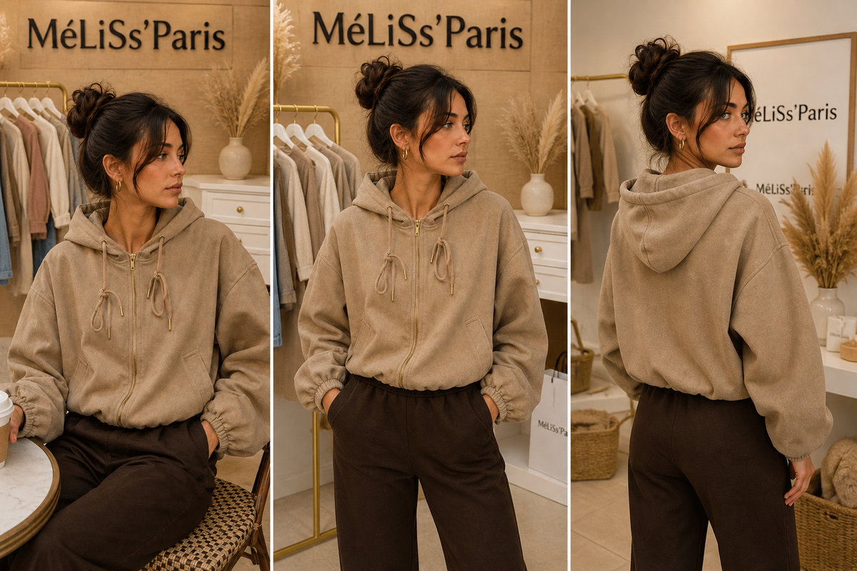 Veste Zippé Beige