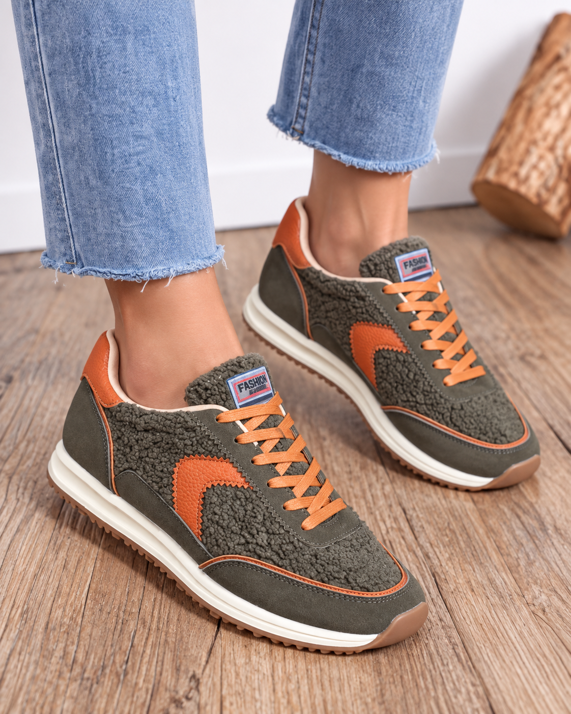 Baskets Teddy Kaki