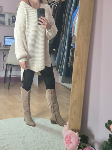 Pull à col V/ Robe