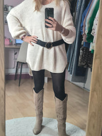 Pull à col V/ Robe