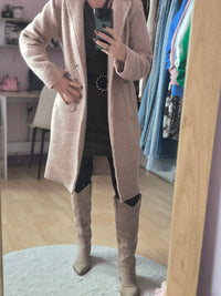 Manteau effet peluche