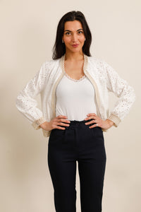 Bomber Brodé Blanc