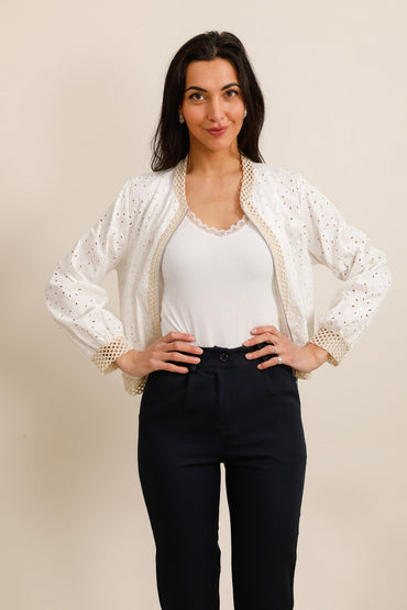 Bomber Brodé Blanc