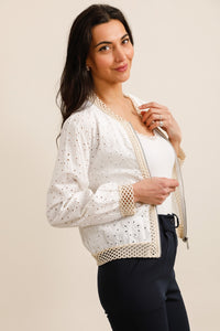 Bomber Brodé Blanc