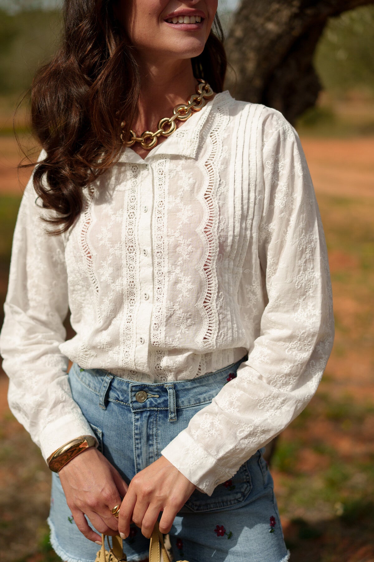 Chemise en Broderie Anglaise