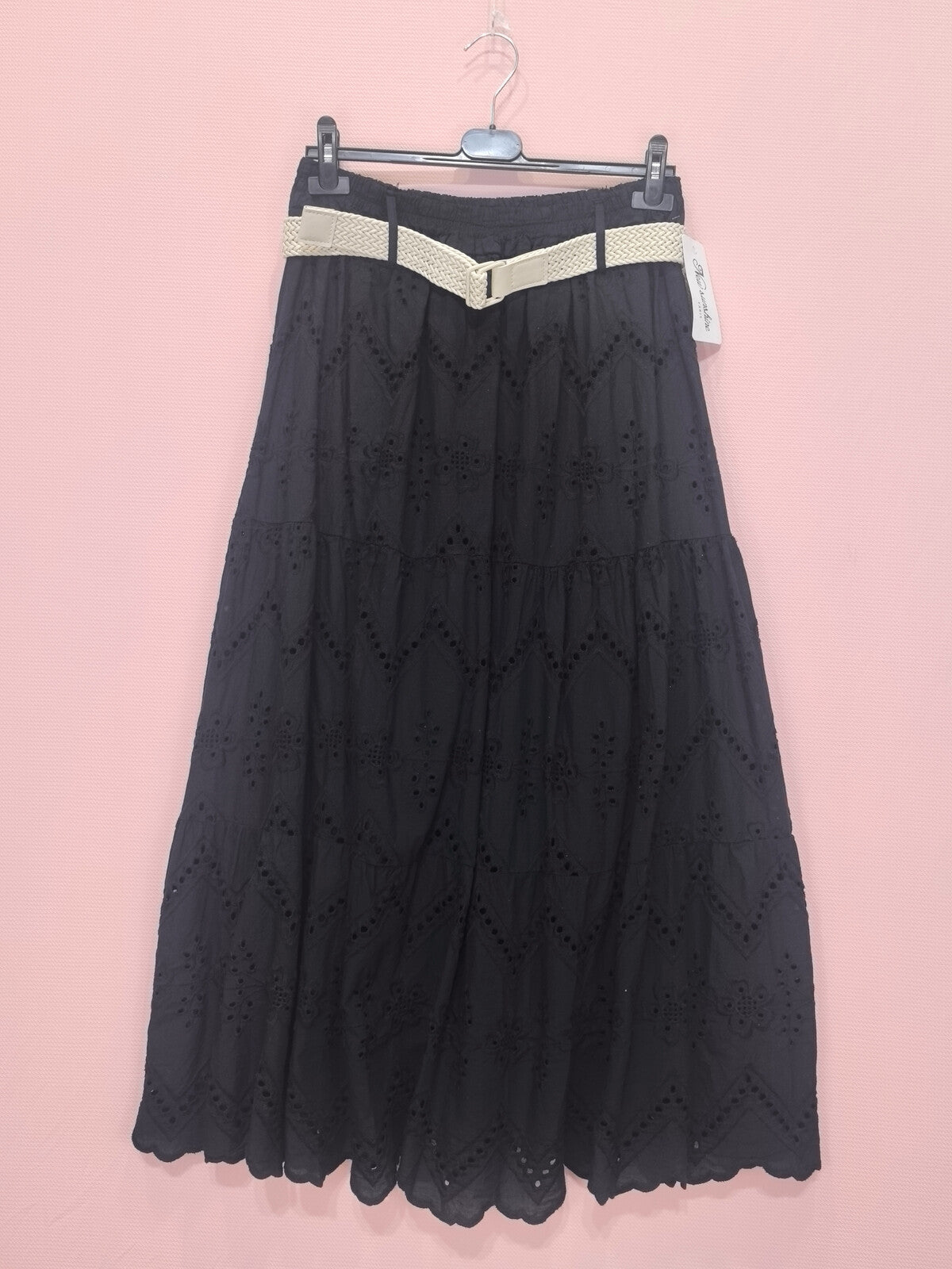 jupe longue broderie anglaise