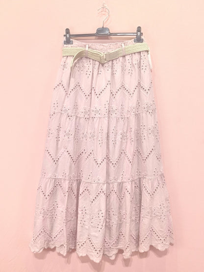 jupe longue broderie anglaise