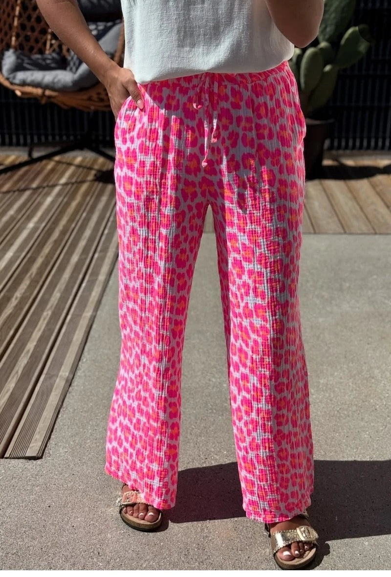 PANTALON EN GAZE COTON