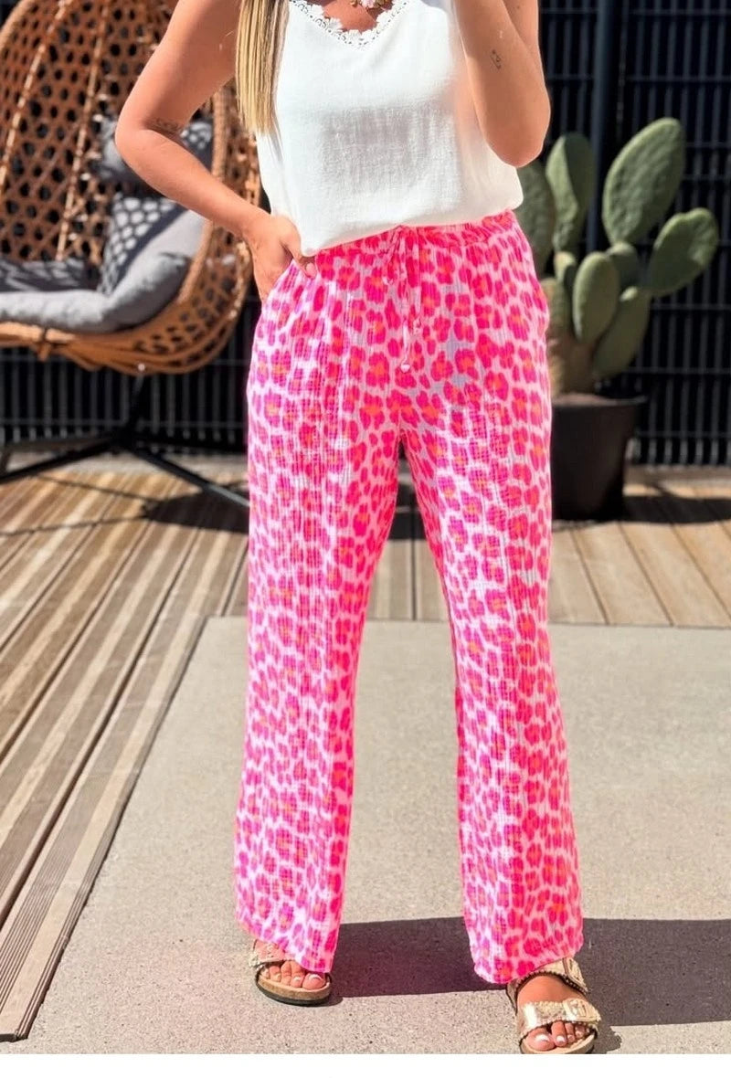 PANTALON EN GAZE COTON