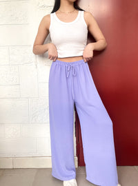 Pantalon fluide large coupe droite