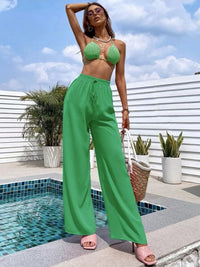 Pantalon fluide large coupe droite