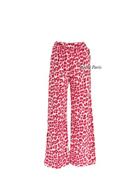 Pantalon Léopard en Coton Gaze – Confort et Style Féminin