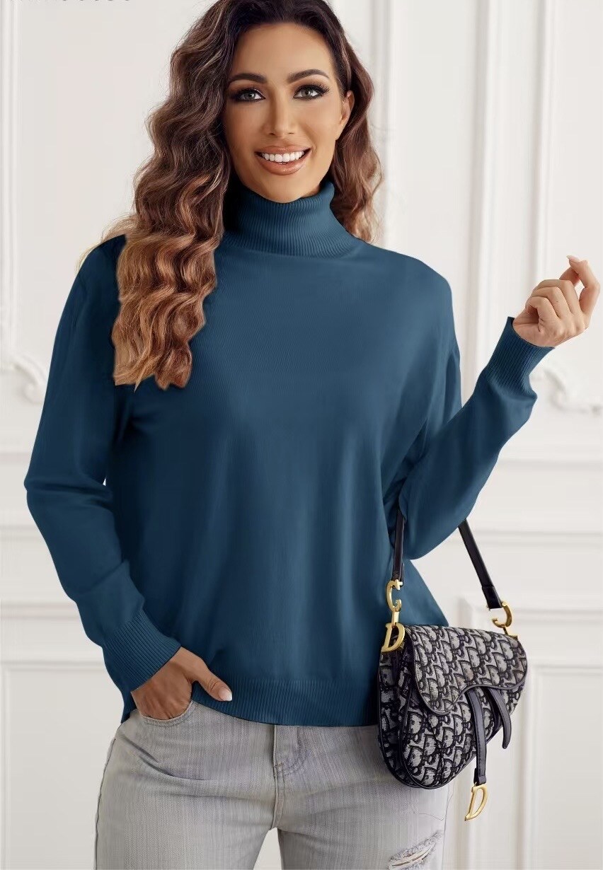 Pull col roulé doux et confortable