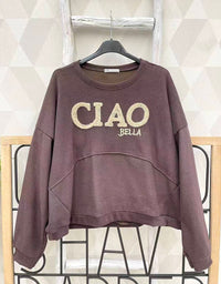 Pull femme avec broderie de paillettes