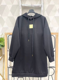 Robe décontractée avec capuche et poches