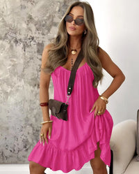 Robe en gaze de coton à bretelles dos nu