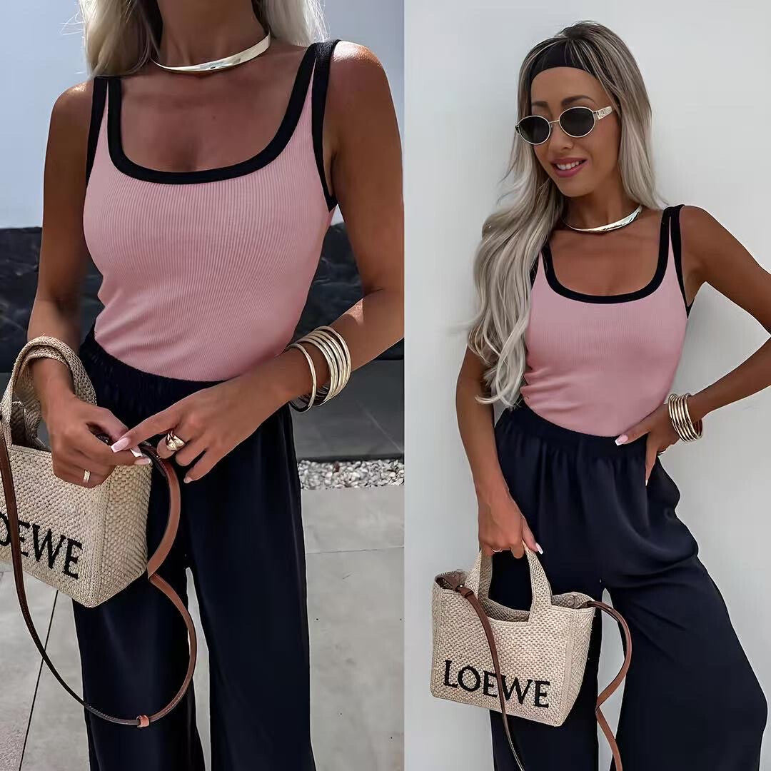 Top débardeur bicolore